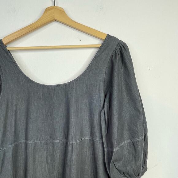 Rachel Comey x Target Gray Chambray Puff Sleeve Rustic Midi Dress womens 4 new - Picture 9 of 12